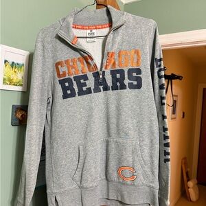 Victoria Secret Pink Chicago Bears Gray Quarter-Zip Sweater
